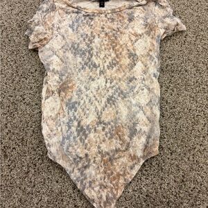Stylish Snake Print Women's bodysuit